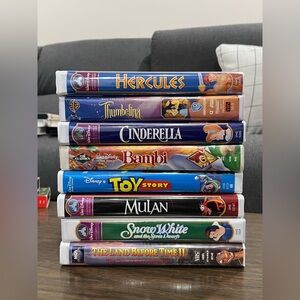 Vintage DISNEY VHS Tapes — (LOT OF 8) — 1990s